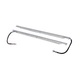 Deck Light Strips for the Ninebot ZING E8 & ZING E10 eKickScooter (Set of 2): Two white tubes with attached wires, designed to mount under the scooter for enhanced illumination.