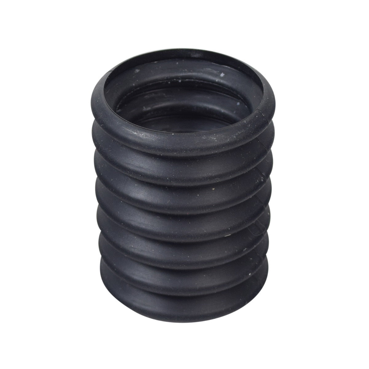 Front Fork Rubber Boot for the Ninebot ZING E10 eKickScooter, a black cylindrical component with a central hole, designed as a flexible gasket to weather-proof the fork's spring and moving parts.