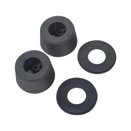 Handlebar Rubber Bumper Set for GOTRAX GXL V2 & XR Elite Electric Scooters showing two round rubber bumpers and two rubber washers with visible center holes.