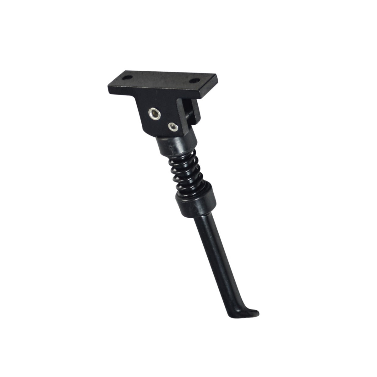 Kickstand for GOTRAX GXL V2 Electric Scooters featuring a black metal stand with a spring, designed to keep the scooter upright. The sturdy kickstand folds up when not in use.