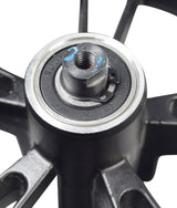 Close-up of the Rear Wheel Assembly for GOTRAX GXL V2 & XR Ultra Electric Scooters, featuring a 5-spoke rim, 50/75-6.1 tire, and pre-installed 6001RS bearings.