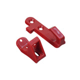 Plastic Hook & Latch Set for GOTRAX GXL V2 & XR Ultra Electric Scooters, featuring a red plastic hook with holes and a cable holder, essential for the scooter's folding mechanism.