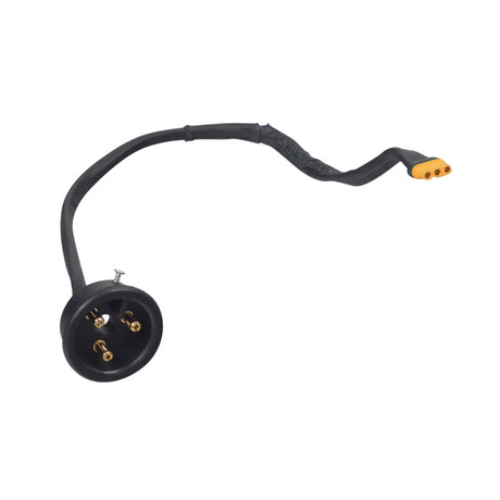 Battery to Motor Wiring Harness for GOTRAX GXL V2 & XR Ultra Electric Scooters, featuring a black cable with a yellow 3-pin female connector and a larger 3-prong male connector.