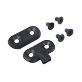 Stem Mounting Bracket Set for GOTRAX GXL V2 & XR Elite Electric Scooters, showing black plastic brackets with mounting holes and screws, including a rear bracket with a cable-mount appendage.