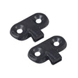 Stem Mounting Bracket Set for GOTRAX GXL V2 & XR Elite Electric Scooters showing two black plastic brackets with mounting holes and a cable-mount appendage on the rear bracket.