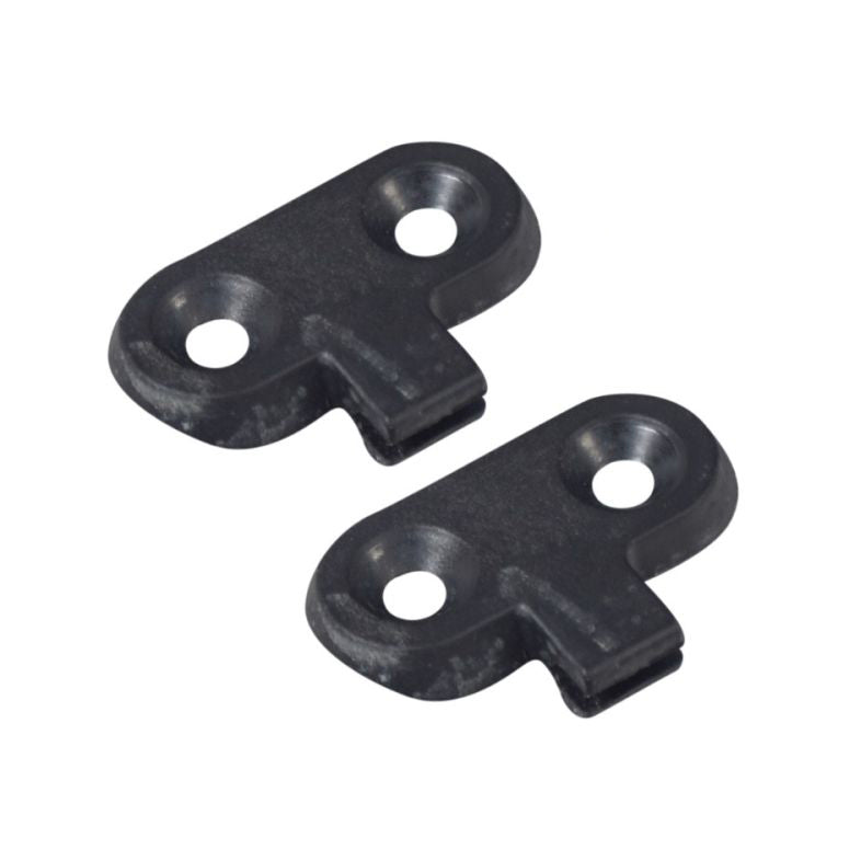 Stem Mounting Bracket Set for GOTRAX GXL V2 & XR Elite Electric Scooters showing two black plastic brackets with mounting holes and a cable-mount appendage on the rear bracket.