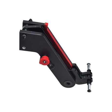 Pivot Lever Assembly for GOTRAX Apex, Apex LE, Apex XL, GXL V2, & XR Elite Electric Scooters, showing a robust black and red design with red wheels and a spring-loaded mechanism for folding handlebars.