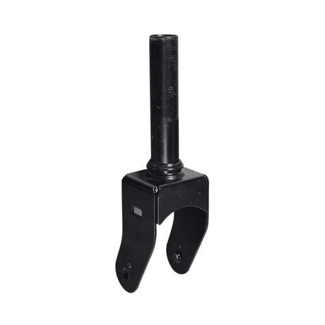 Front Fork for the GOTRAX GKS Electric Scooter, a black metal object with a long handle, designed to hold a wheel and hub motor, ensuring a safe and smooth ride.