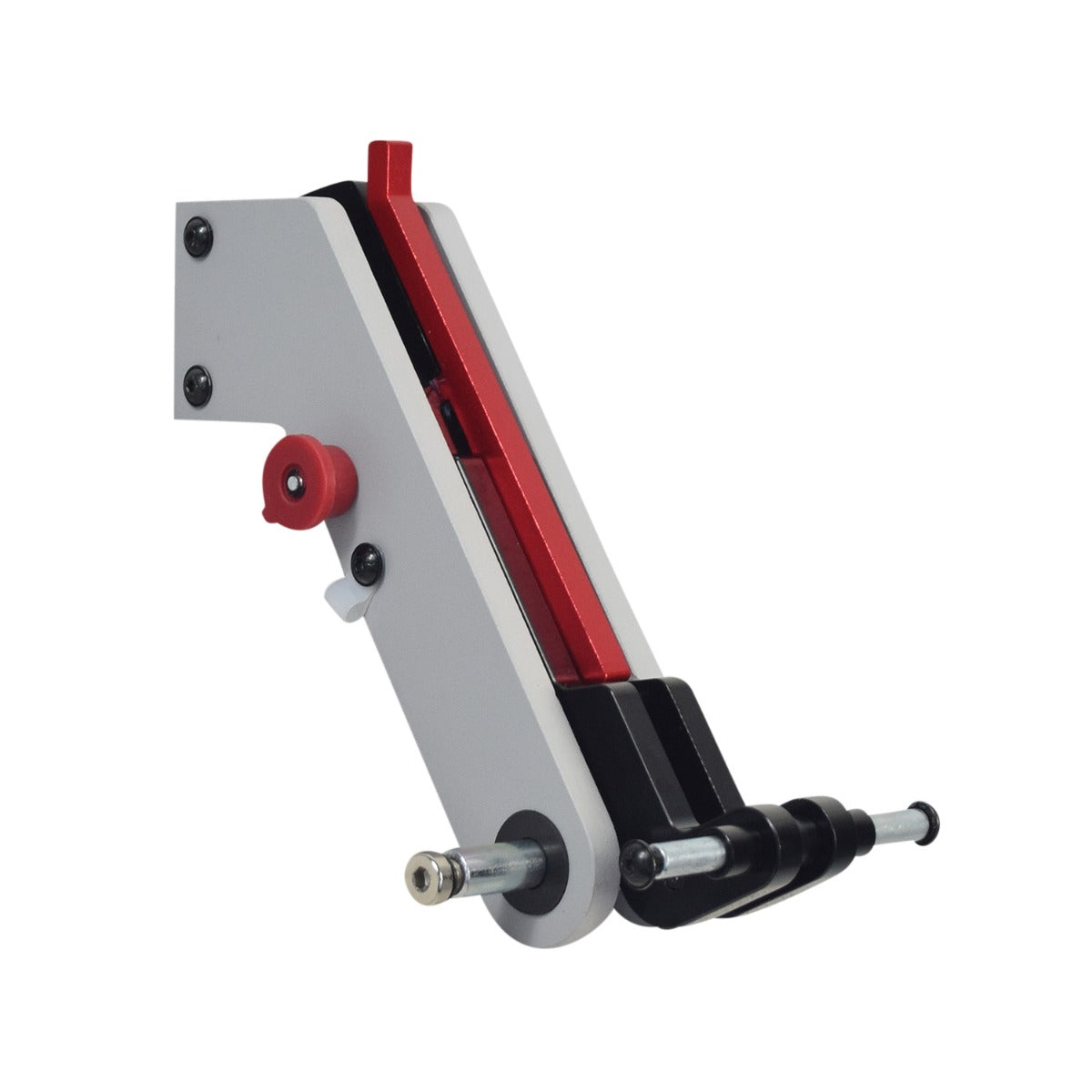 Handlebar Pivot Lever Assembly for the GOTRAX XR Ultra Electric Scooter, showcasing a robust, spring-loaded mechanism with machined steel and alloy construction, designed for folding the handlebar stem securely for transport and storage.