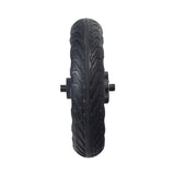 Rear Wheel Assembly for the Hiboy® S2 Electric Scooter featuring a solid 8.5x2.0 tire with a screw, mounted on a dark gray, 6-spoke rim, including pre-installed wheel bearings.