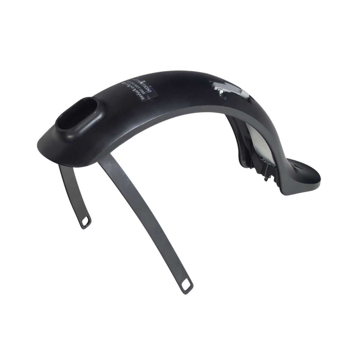 Rear Fender with Mounting Struts & Handlebar Latch for Hiboy® S2 & S2 Pro Electric Scooters, showcasing a black plastic structure with curved design and holes, designed for mud protection and handlebar stabilization.