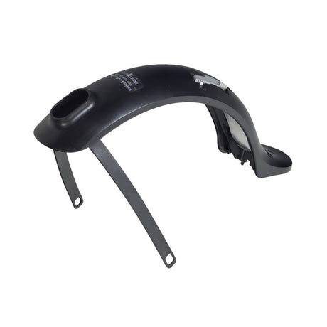 Rear Fender with Mounting Struts & Handlebar Latch for Hiboy® S2 & S2 Pro Electric Scooters, showcasing a black plastic structure with curved design and holes, designed for mud protection and handlebar stabilization.