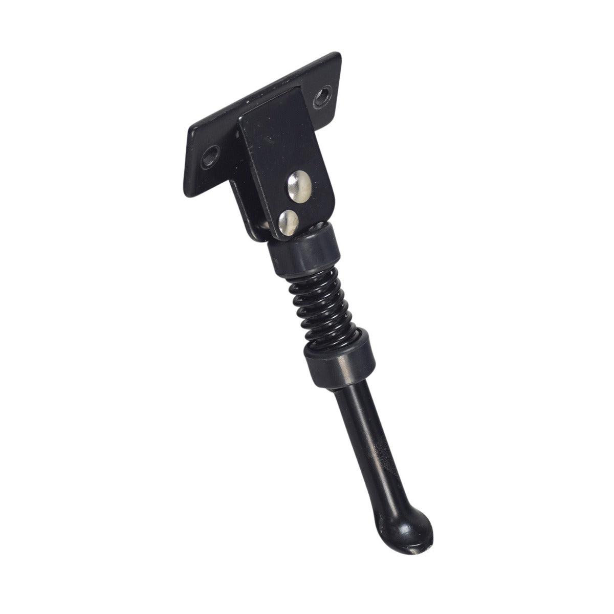 Kickstand for Hiboy® S2 & S2 Pro Electric Scooters: A black metal kickstand featuring a spring mechanism and mounting screws, designed to keep the scooter upright and protect it from moisture and damage.