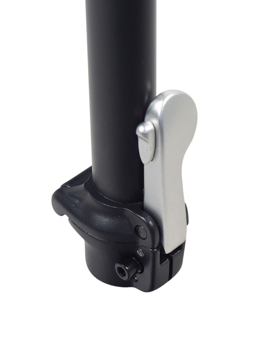 Folding Handlebar Stem for Hiboy® S2 & S2 Pro Electric Scooters, featuring a black and silver cylinder with a lever, designed for steering and carrying, including fold mechanism and release lever.