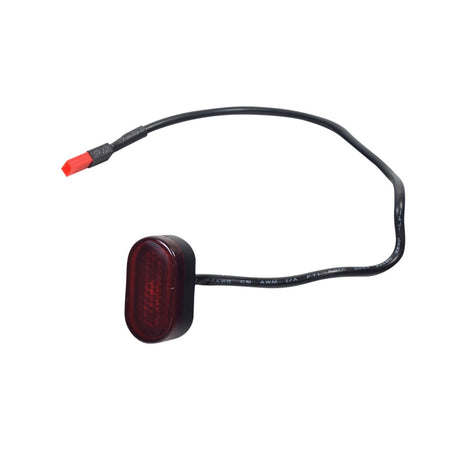 Taillight for Hiboy® S2 & S2 Pro Electric Scooters featuring a red light with a black base, attached to a 2-wire harness and connector for easy rear fender mounting.