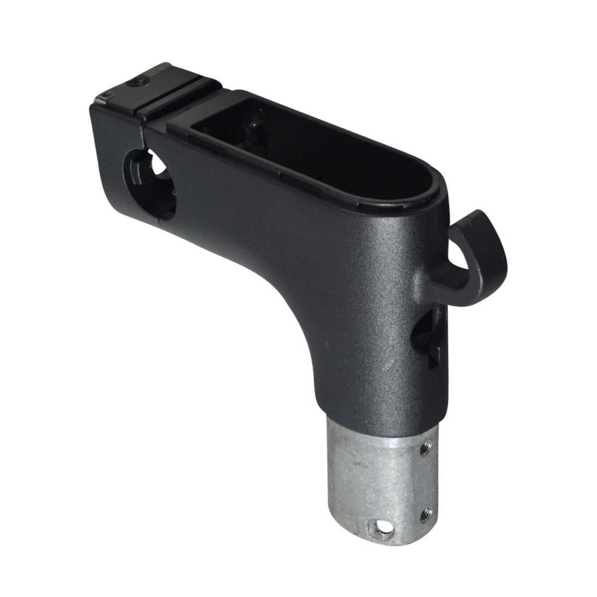 Stem Top & Handlebar Clamp Assembly for Hiboy® S2 & S2 Pro Electric Scooters, featuring a close-up of a black and silver metal component with integral hook and handlebar clamp.