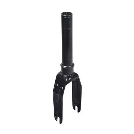 Front Fork for the Hiboy® S2 Electric Scooter: A black metal object with a long tube, featuring holes for attachment and a handle, crucial for holding the hub motor/front wheel assembly securely.