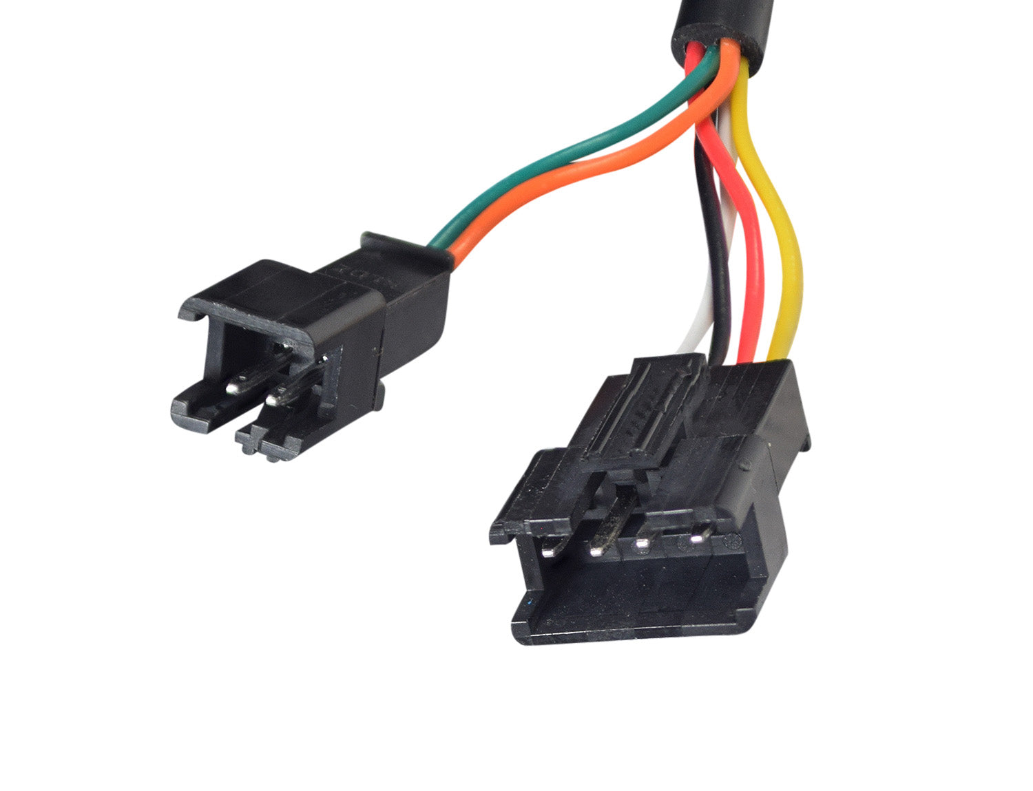 Close-up of a Console to Controller Wiring Harness for Hiboy® S2 & S2 Pro Electric Scooters, featuring several colored wires and connectors essential for the scooter's console display functionality.