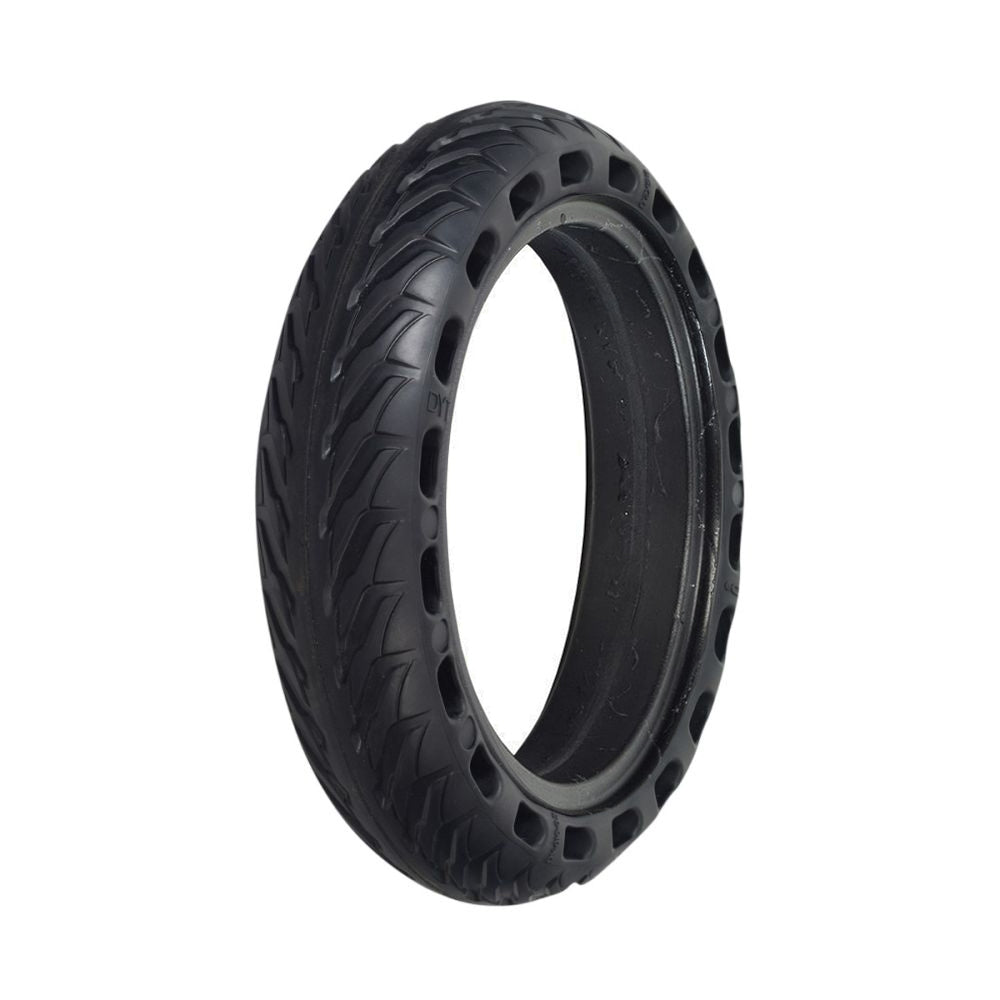 8-1/2 x 2 solid tire with original tread pattern for Hiboy® S2 & S2R electric scooters, featuring a black rim and shallow street tread optimized for hardtop pavement.