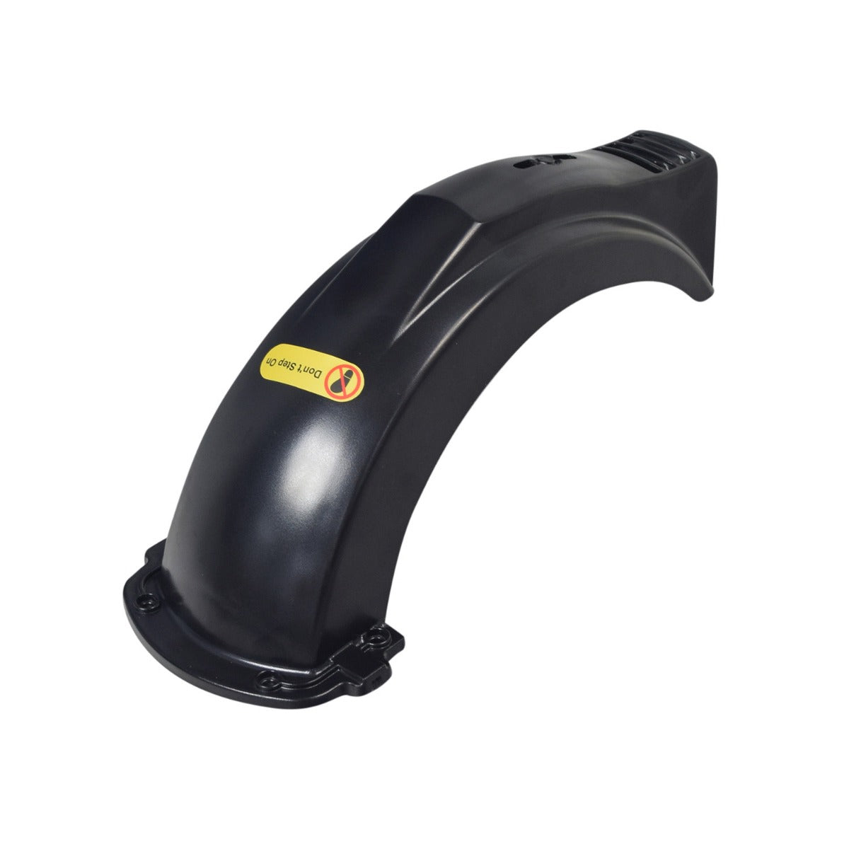 Rear Fender Assembly for GOTRAX Apex & Apex XL Electric Scooters, featuring a black plastic fender with a yellow label and integrated red taillight, designed to fit perfectly and prevent splashback.