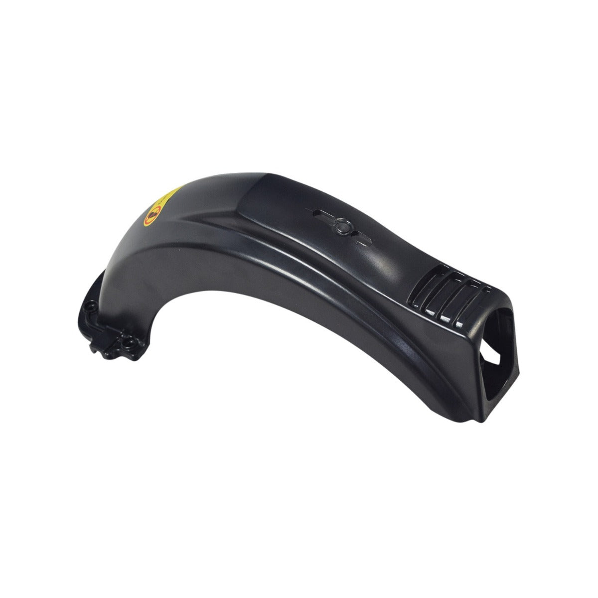 Rear Fender Assembly for GOTRAX Apex & Apex XL Electric Scooters, featuring a black plastic build with a yellow label, includes red taillight and wire harness.