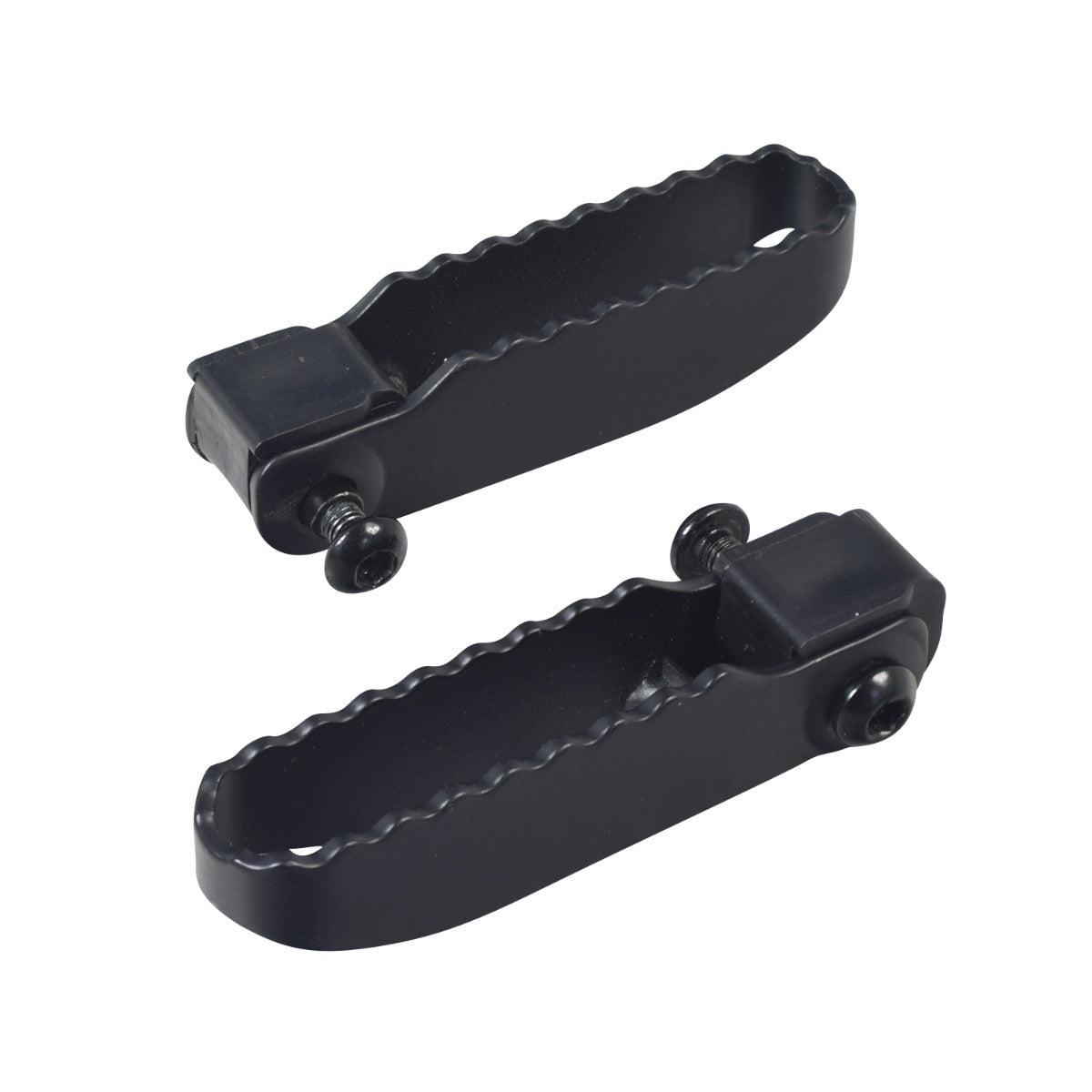 Foot Pegs for the Hover-1 H1 TRAK Electric Dirt Bike (Set of 2) showing black foot pegs with black handles and visible mounting bolts for easy installation.