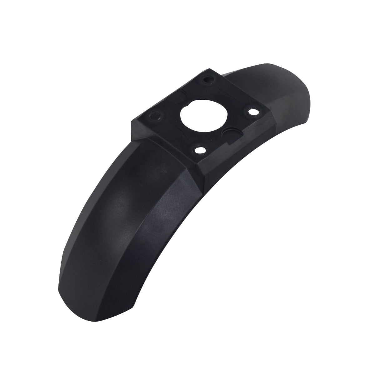 Front Fender for the Hover-1 Rally Electric Scooter made of durable black ABS plastic with a central hole for wheel clearance.