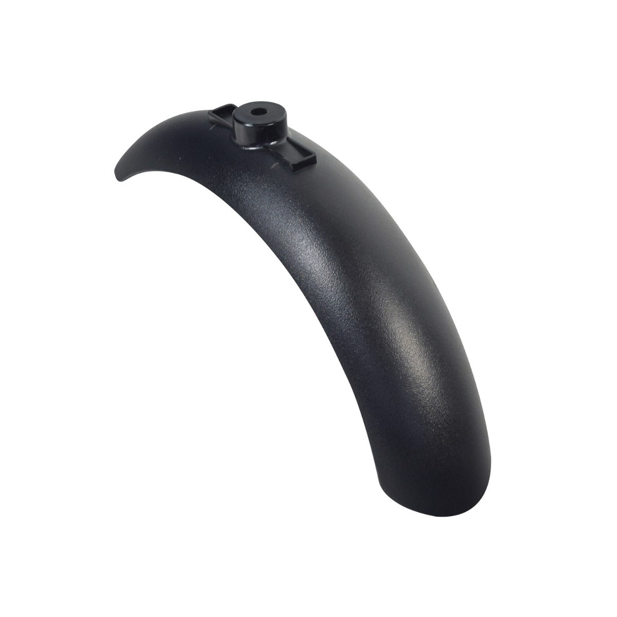 Front Fender for the Megawheels S10 Electric Scooter, made of durable black ABS plastic, featuring a screw mount for easy attachment, shown in close-up on a white background.