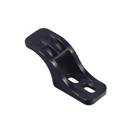 Accessory Hook for the Megawheels S10 Electric Scooter: a black plastic component with holes, designed to hang a bag and latch onto the rear fender when the scooter is folded.