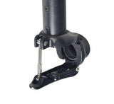 Folding Stem Assembly with Headlight for the Megawheels S10 Electric Scooter, featuring a robust black metal handlebar stem and integrated fold mechanism, with a visible screwdriver for assembly.