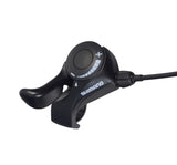 3-Speed Left Shift Lever for the ANCHEER 26 350W Electric Mountain Bike, featuring a Shimano shifter with visible logo and a long shift cable.