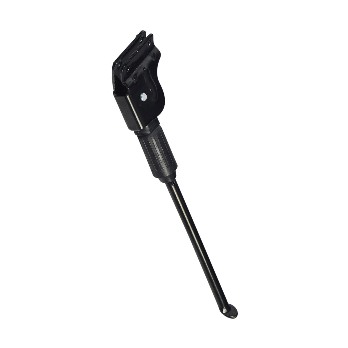 Kickstand for the ANCHEER 26 350W Electric Mountain Bike, featuring a sturdy black metal build with a long handle and substantial mounting bracket for reliable support.