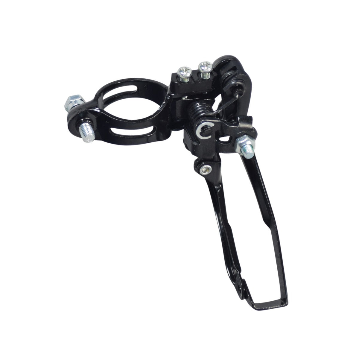 Down Swing Front Derailleur 3x8/7-speed for the ANCHEER 26 350W Electric Mountain Bike, featuring a black metal alloy body with visible screws, made by Shimano.