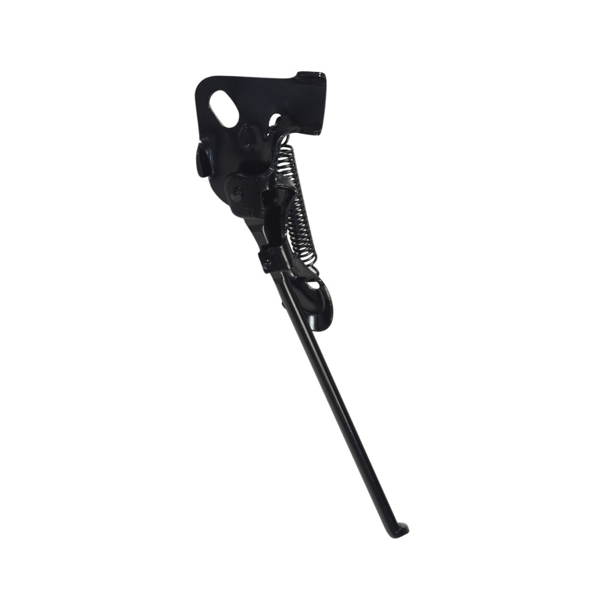 Kickstand for the Swagtron EB6 Bandit Fat Tire Electric Bike, featuring a black metal rod with a long handle and a spring-loaded safety lever for secure folding.