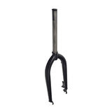 Front Fork for the Swagtron EB6 Bandit Fat Tire Electric Bike, featuring a black and silver design, designed to securely hold the front wheel and hub motor, ensuring a stable and safe ride.