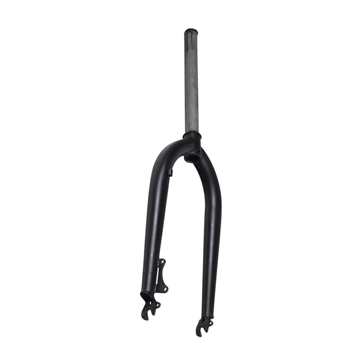 Front Fork for the Swagtron EB6 Bandit Fat Tire Electric Bike, showcasing a streamlined black and silver design, perfect for replacing damaged or rusty forks to ensure safe and smooth rides.