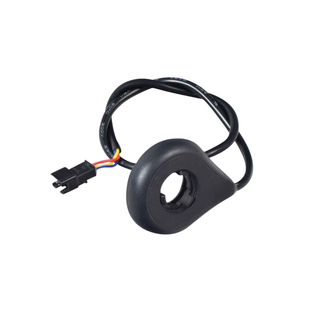 Pedal Assist Sensor for the GOTRAX EBE1 Folding Super Sport Bike 16, featuring a black cable with a hole and a plastic connector, designed to switch between full-electric and semi-electric modes.