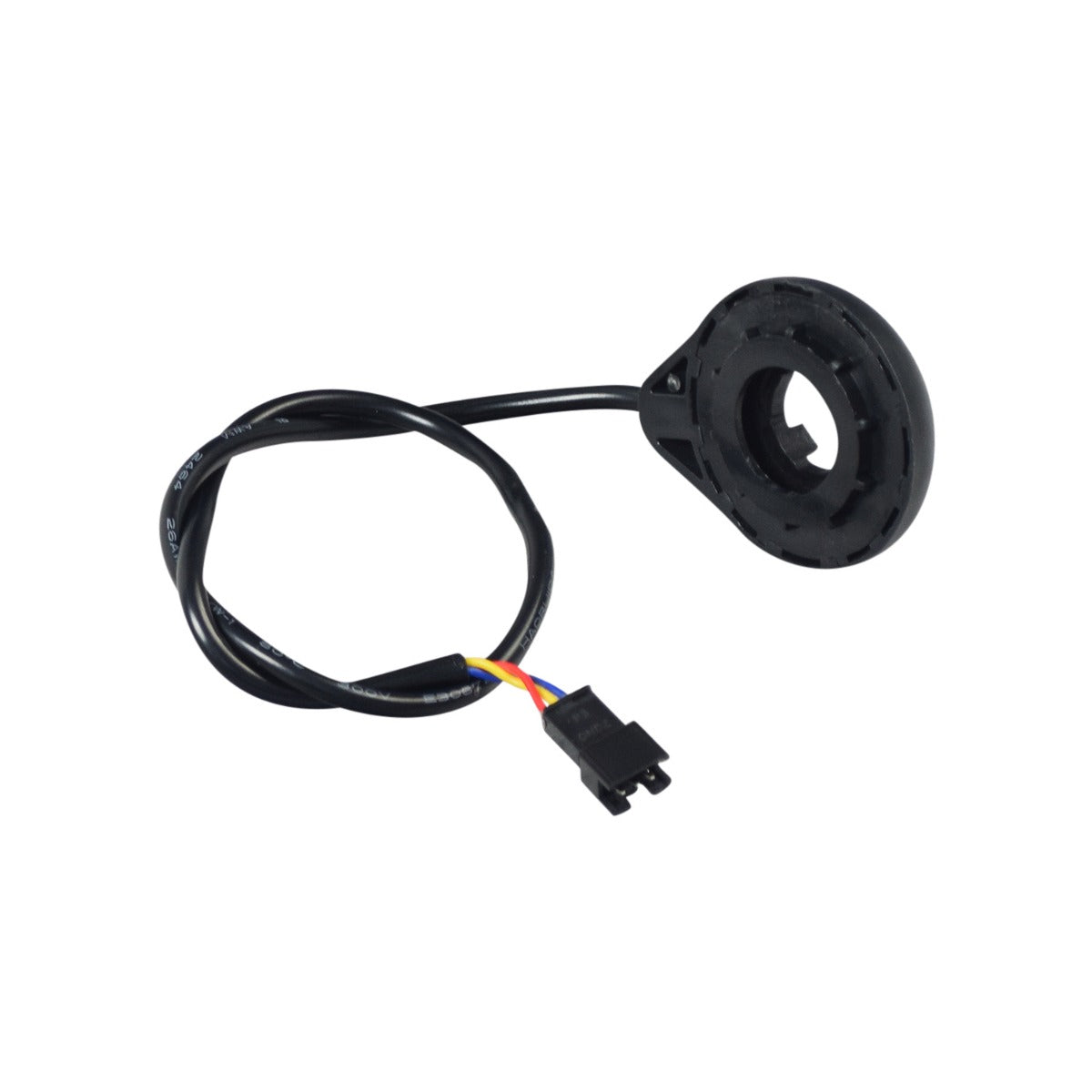 Pedal Assist Sensor for the GOTRAX EBE1 Folding Super Sport Bike 16 featuring a round hole and black wire with a connector, designed for easy installation with a 15 wiring harness.