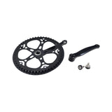 Crankshaft Set with Sprocket for the GOTRAX EBE1 Folding Super Sport Bike 16, featuring a high-quality metal alloy 52-tooth sprocket, black handle, and pedal stems.