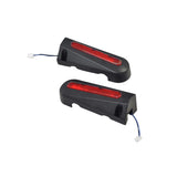 Rear Deck Light Assembly for the Ninebot ES2 Electric Scooter featuring two black rectangular lights with red indicators, including left and right sides and necessary wiring harnesses for installation.