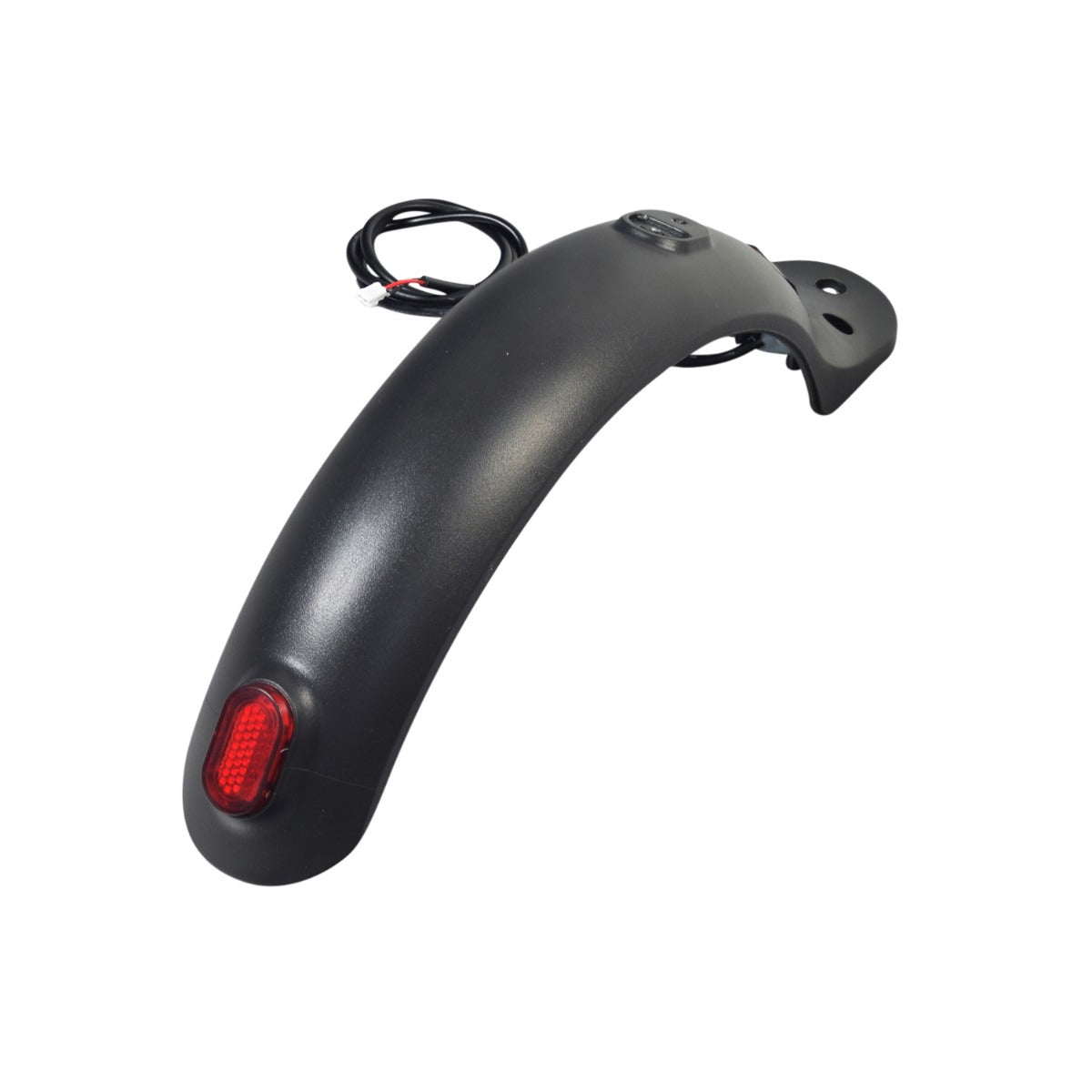 Rear Fender Assembly for the Swagtron Swagger 5 Elite Folding Electric Scooter, featuring a strong black plastic fender with an integrated red taillight and a 23 harness.