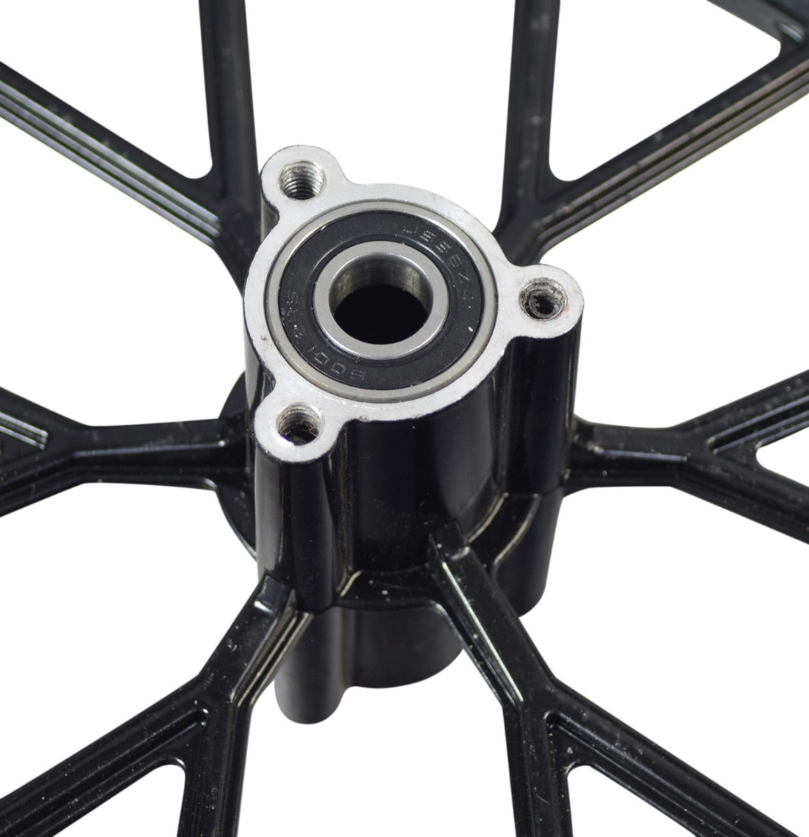 Front or Rear Wheel Assembly for the Fit Right FRP DB001 50cc Dirt Bike, featuring a black enamel rim with a 12-1/2x2.75 pneumatic tire and pre-installed 6001 2RS bearings.