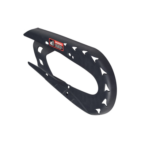 Chain Guard for the Fit Right FRP DB001 50cc Dirt Bike made of black plastic with multiple holes for mounting.