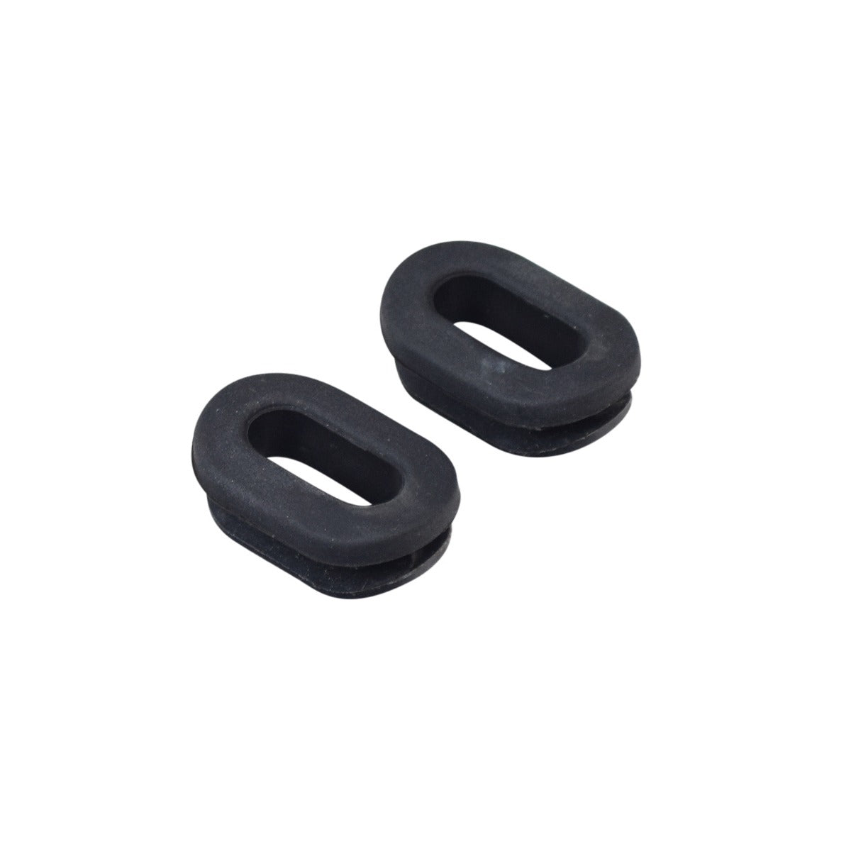 Rubber Stem Grommet Set for GOTRAX Electric Scooters, featuring two black oval-shaped rubber grommets with central holes, designed for the steering stem of GOTRAX APEX and APEX XL models.