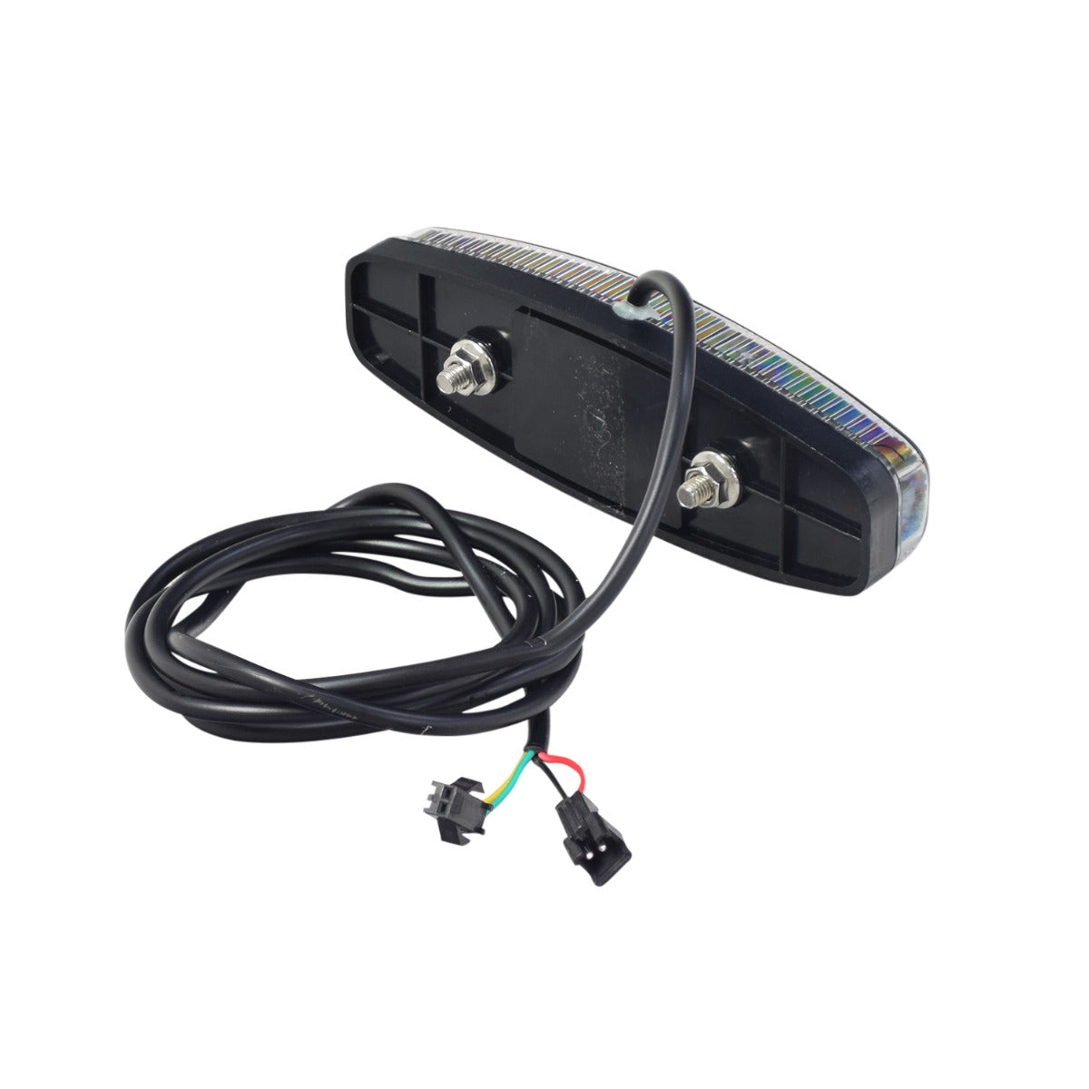 Taillight for HeyBike Electric Bicycles, featuring a black rectangular casing with an attached black wire, essential for road safety, complete with a 47 wiring harness and 2-pin connectors.