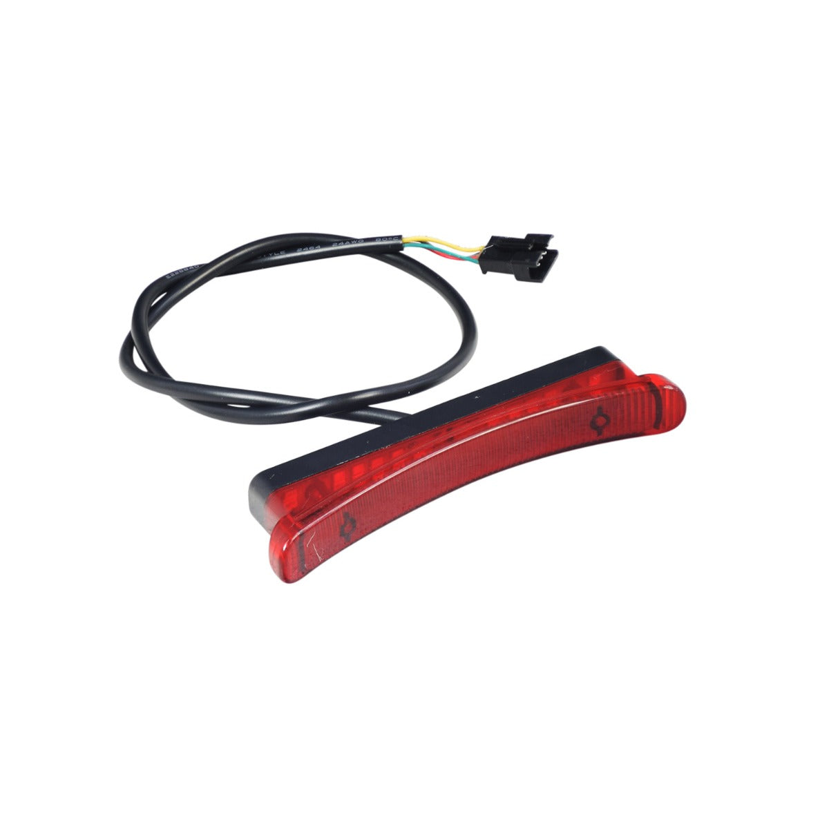 Taillight for the Jetson® LX10 Folding Electric Bicycle, featuring a compact red light with an attached 20-1/2 4-pin wiring harness, designed for easy connection to the bike's control module.