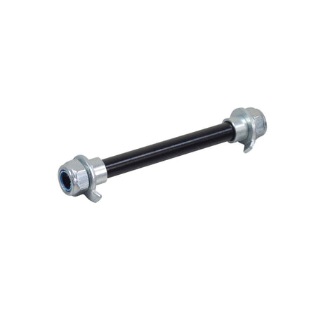 Front Axle for Razor Electric Scooters, featuring a black and silver metal pipe with attached spacers and nuts, designed for seamless compatibility with C25, C25 SLA, C35, and C35 SLA models.