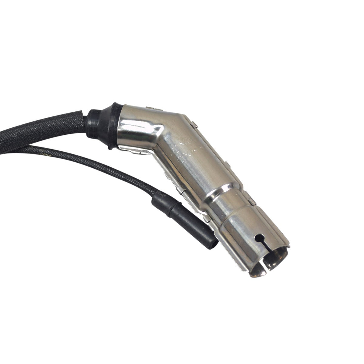 Ignition Coil for the Massimo MM-MB100 Mini Bike, showing a close-up of the silver and black cable with a spark plug connector, highlighting its length and design for accurate replacement.