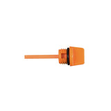 Oil Dipstick for the Massimo MM-MB100 Mini Bike, showing a close-up view of its orange plastic body with an O-ring for sealing and high/low oil level marks.