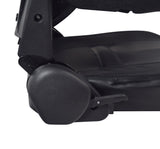 Seat Assembly with Headrest & Armrests for eWheels EW-36, EW-36 Elite, & EW-46 Scooters featuring a black vinyl seat, headrest, and armrests, designed for easy replacement.